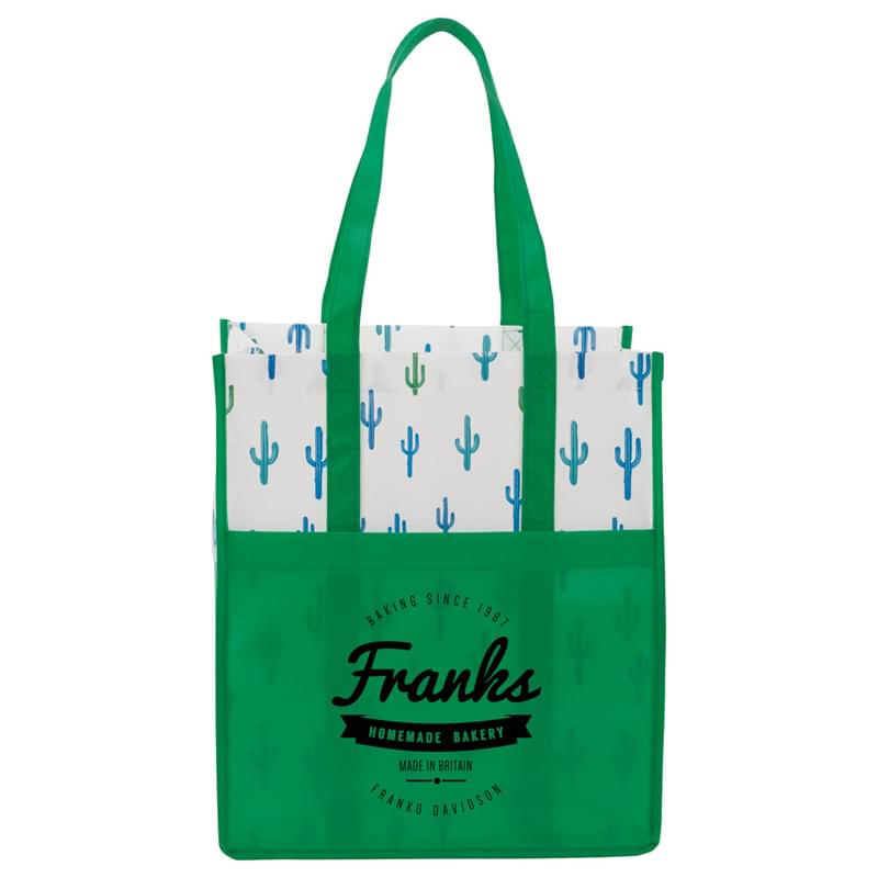 Cactus Laminated Shopper Tote