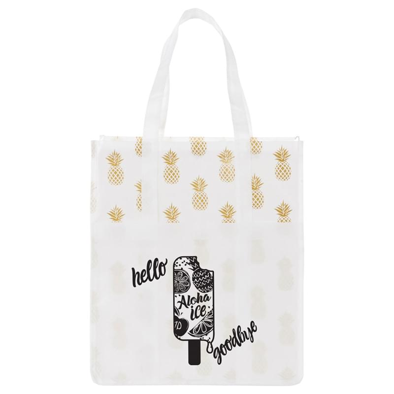 Pineapple Laminated Shopper Tote