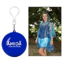 Poncho Ball Key Chain for Personal Safety - Offers an added function as "personal protective gear." PE Poncho In Convenient Carrying Ball | One Size Fits All | Easily Attaches To Backpack, Belt Loop, Etc.
