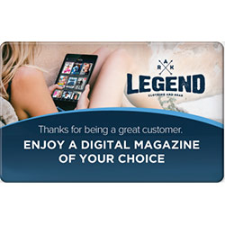 1-Month Digital Magazine Subscription - With many popular magazines at your fingertips, this  reward gives recipients access to titles like Men's Health, Rolling Stone, Cosmopolitan, and many more. Recipients can enjoy their favorite magazines anywhere, anytime — online, off-line, at home, or on-the-go. Choose between a one month subscription and a 12 month subscription, giving recipients a valuable gift at a low cost. Easy to use - simply visit the website provided, enter the reward code, and follow the instructions to view the digital magazine 