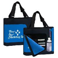 Travelstar Bottle Tote Bags Of The World - Heavyweight 600 Denier Polyester Canvas. Size 18 x 13 x 3.5. Style meets function and value! Brand new design features a front zipper compartment with business organizer pockets, mesh bottle pocket, pen holder, top zipper closure, and adjustable length carry handles. This is one of the best convention tote bags values ever! <a href="https://www.conventionbags.com/product/T-91-CUSTOM/CUSTOM---Travelstar-Organizer-Tote-of-the-World.html?cid=20924" id="make-it-custom-link">Make-It-Custom</a> with over 30 diffe