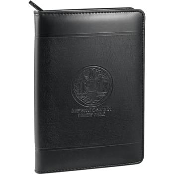 Windsor Impressions Jr. Zippered Padfolio - Zippered closure. Elastic pen loop. Documents pocket. Business card holder. Includes 5" x 8" writing pad