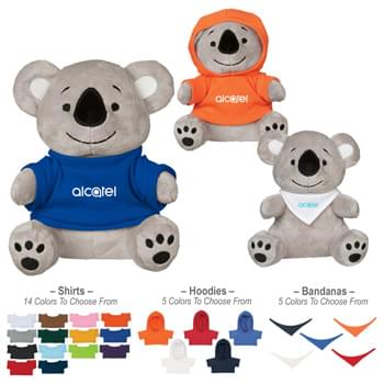 6" Koko Koala - 14 Popular Shirt Colors | 5 Popular Bandana Or Hoodie Colors | These Cute, Cuddly Animals Are A Great Way To Show Your Logo And Get Your Message Across