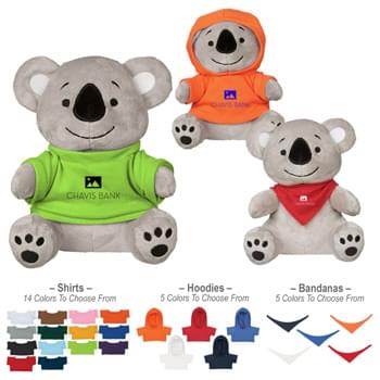 8 1/2" Koko Koala - 14 Popular Shirt Colors | 5 Popular Hoodie Or Bandana Colors | These Cute, Cuddly Animals Are A Great Way To Show Your Logo And Get Your Message Across