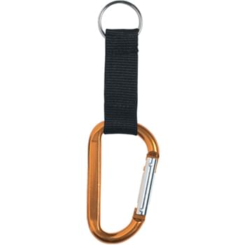 8mm Carabiner - With 2 Â½" Strap And Split Ring