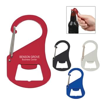 Carabiner Bottle Opener - Flat Shape Perfect For Pockets | Attaches To Backpack, Belt Loop, Etc.