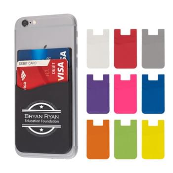 Dual Pocket Silicone Phone Wallet - Adheres To Back Of Your Phone With Strong Adhesive | Perfect For Carrying Identification, Room Keys, Cash Or Credit Cards | Silicone Material