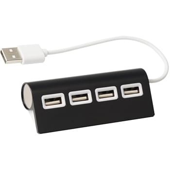 4-Port Aluminum Wave USB Hub - Connect To Multiple Power Sources At Once! | 4 High Speed USB Ports   | 2.0 Interface