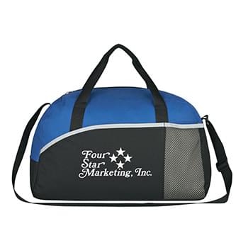 Executive Suite Duffel Bag - Made Of 600D Polyester | Front Pocket And Side Mesh Pocket | Adjustable Shoulder Strap | Web Carrying Handles | Large Main Zippered Compartment | Spot Clean/Air Dry