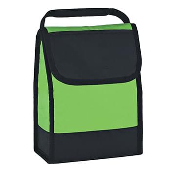 Folding Identification Lunch Bag - Made Of 210D Polyester | PEVA Lining | Insulated | VelcroÂ® Closure | Front Top Pocket | ID Holder | Padded Web Carrying Handle | Spot Clean/Air Dry