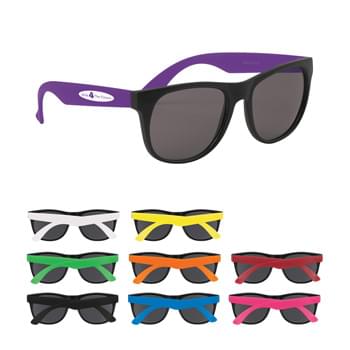 Youth Rubberized Sunglasses - Made Of Polypropylene Material | UV400 Lenses Provide 100% UVA And UVB Protection | Fun For Ages 6+