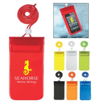 Waterproof Pouch With Neck Cord - Great For The Beach, Boating Or Any Outdoor Water Activity | Adjustable Neck Cord | Triple Zip Lock And Hook And Loop Closure | Fits Most Smartphones | For Use WIth iPhone 6 or 6 Plus, Etc.  | iPhone is a trademark of Apple Inc., registered in the U.S. and other countries.