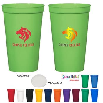 22 Oz. Stadium Cup - Meets FDA Requirements | Made With Up To 25% Post-Industrial Recycled Polypropylene Material | BPA Free | Made In The USA | Hand Wash Recommended