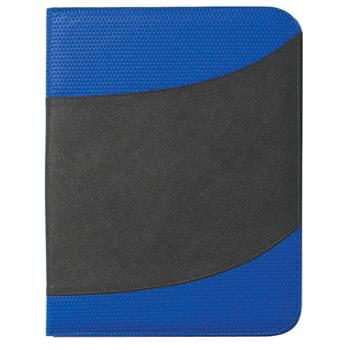 Non-Woven 8 ½" x 11" Bubble Padfolio - Made Of 80 Gram Non-Woven, Coated Water-Resistant Polypropylene | Includes 30 Page Lined 8 Â½" x 11" Writing Pad | Elastic Pen Loop, Inside Flap Pocket And ID Holder