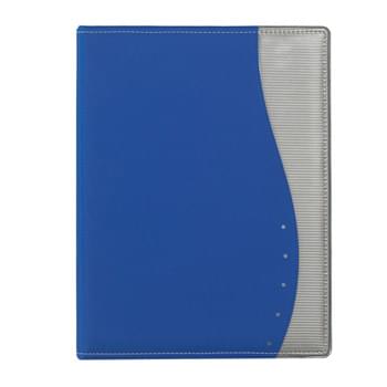 Wave 8 ½" x 11" Portfolio - Includes 30 Page 8 Â½" x 11" Writing Pad | Elastic Pen Loop | Inside Flap Pocket With 2 Additional Pockets