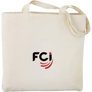 Classic Cotton Meeting Tote - Clean design gives this tote large imprint areas and is a great option for meetings, conventions and tradeshows. Also, a perfect alternative to plastic bags. Open main compartment. 12" handle drop height.