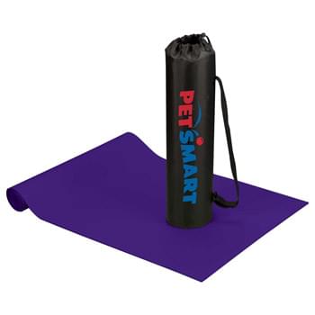 The Cobra Fitness and Yoga Mat - Comfortable yoga and fitness mat with diamond pattern and non-slip surface. Includes polyester carrying pouch with drawstring closure and adjustable shoulder strap. Mat size: 24" W x 67" L.